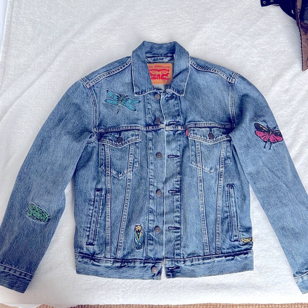 Levi’s Denim Trucker Jacket Cute Patchwork